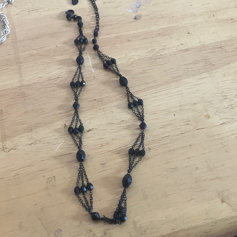 Elegant Black Beaded Necklace